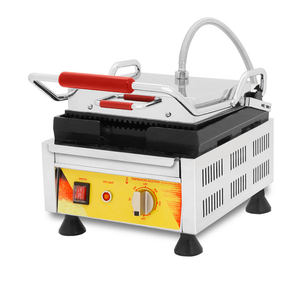 Máquina automática para hacer sándwiches Panini de acero inoxidable, parrilla de barbacoa de 220V para salchichas, hamburguesas, tostadas, bistec, condición nueva - Product Image 5