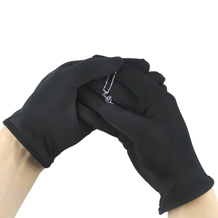 Custom Logo Black Milk Silk Jewelry Gloves