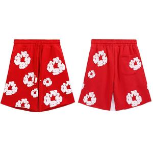 Shorts en coton imprimé avec cordon de serrage pour le streetwear et le hip-hop, <span class=keywords><strong>pantalon</strong></span> cinq-quarts pour hommes et femmes - Product Image 1