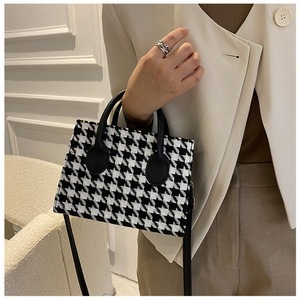 Set di Borse con Motivo Pied-de-Poule, Borse Classiche con Manici in Pelle e Tracolla Staccabile per Uso a Spalla <span class=keywords><strong>o</strong></span> Tracolla - Product Image 4