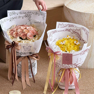 Papel de Envolver para Flores, Diseño Simple, Papel para Celebridades de Internet, Envoltura para Ramos de San Valentín, Papel Kraft Grueso - Product Image 3