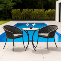 Meubles de jardin de style moderne, ensemble de table à manger et chaises de terrasse extérieure