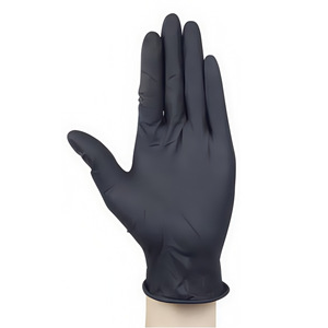 Guantes de nitrilo y PVC negros, de 0.05-0.1 mm de grosor, para cocina, tatuajes, peluquería, guantes de seguridad desechables - Product Image 1