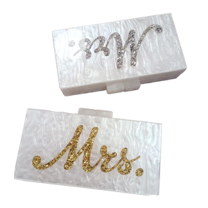 Fashion Acrylic Luxury Evening Clutch <b>Bag</b> with Pearlescent <b>Sequins</b> OEM/ODM Brand China - Product Image 1