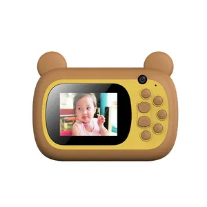 Appareil Photo numérique pour enfants, Rechargeable, 2.4 pouces, prise de vue instantanée, en Carton, Mini autocollants, cadre