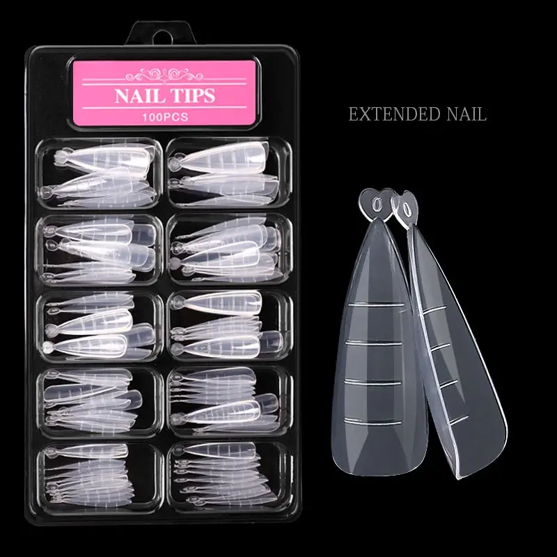 Box Nail Art Quick Light Therapy Crystal Extended Nail Sheets 100 Pieces of Crystal Nail Sheets tips