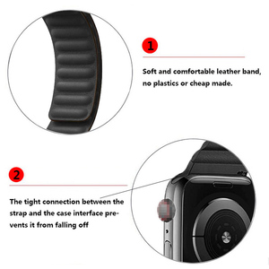 Pour les Bracelets de Montre <span class=keywords><strong>Apple</strong></span> Série <span class=keywords><strong>6</strong></span> 5 4 3 2 1 luxe 38mm 42mm 40mm <span class=keywords><strong>44mm</strong></span> Bandes de Montre En Cuir Pour Iwatch Sangle - Product Image 3
