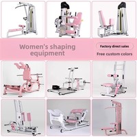 Ensemble complet de musculation en acier pour femmes, pour usage domestique, pour Squat Hack, Pont fessier, Entraînement des cuisses intérieures/extérieures, Poulie haute/basse et Entraînement du dos