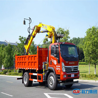 Chine ChengLi 1 tonnes 2 tonnes camion mobile grue à bois flèche d'articulation 4*2 camion monté grue à bois avec pince