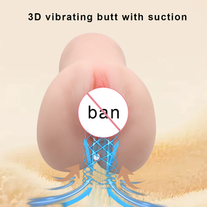 Bán buôn hậu môn TPE masturbators <span class=keywords><strong>Latex</strong></span> nam Dual Channel masturbators Đồ chơi tình dục thủ dâm máy bay cup Nam Túi âm hộ - Product Image 4