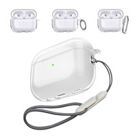 Étui de protection transparent en TPU pour les nouveaux AirPods Pro 3 d'Apple, housse de casque souple transparente