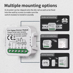 Modulo Interruttore Dimmer Smart Wifi/Zigbee, Controllo Remoto tramite <span class=keywords><strong>App</strong></span> Tuya/Smartlife, Compatibile con Alexa e Google Home per Controllo Vocale - Product Image 1