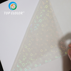 Laser Pentagon Flower Cold Laminating <strong>Film</strong> <strong>Holographic</strong> Overlay Cold Laminating <strong>Film</strong> Handmade Card Decorative Protective <strong>Film</strong> - Product Image 6