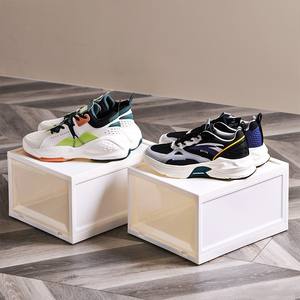 Boîtes de rangement pour chaussures personnalisées, empilables, en plastique transparent, anti-poussière, tiroirs rectangulaires, type vertical, organisateur anti-humidité - Product Image 4