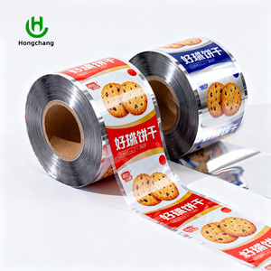 Rollo de Película de Embalaje Flexible de Grado Alimenticio Personalizado, Termosellable, Mylar Suave, Ecológico, Impermeable, para Bolsitas de Chocolate y Chicles - Product Image 1