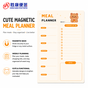 Bloc-notes magnétique pour planificateur de repas hebdomadaire, organisateur de cuisine personnalisé pour l'horaire de cuisson et la liste de courses, tableau blanc pour réfrigérateur - Product Image 1