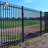 Clôture décorative réglable en acier galvanisé noir, en fer forgé tubulaire, résistante à la corrosion, pour usine