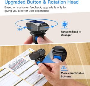 Eyoyo xách tay mini ngón tay 1D không dây Bluetooth 3-trong-1 <span class=keywords><strong>USB</strong></span> có dây hàng tồn kho mã vạch đọc Nhẫn Máy quét mã vạch - Product Image 3