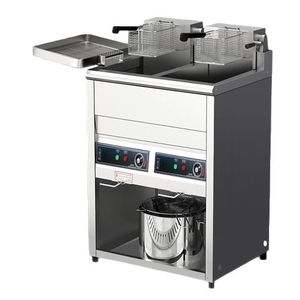 <span class=keywords><strong>Friteuse</strong></span> électrique verticale commerciale 20L, double cuve intelligente grande capacité pour poulet et ailes - Product Image 4