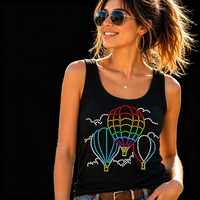 Transfert de strass personnalisé de haute qualité, prêt à presser, motif ballon coloré pour T-shirts