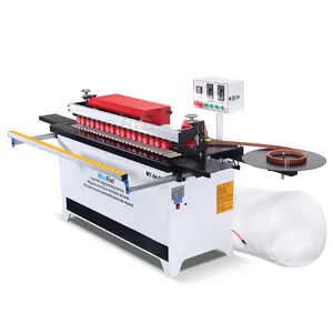 Woodworking adhesive profile press roller automatic PVC edge bander MDF panel furniture wood edge banding machine price