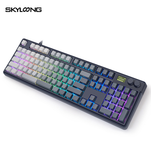 คีย์บอร์ดไร้สายแบบกลไก <span class=keywords><strong>SKYLOONG</strong></span> GK104 Pro ขนาดเต็ม 3 โหมด พร้อมปุ่มกดแบบ Hot Swappable คีย์แคป PBT ไฟ RGB และหน้าจอ 1.14 นิ้ว - Product Image 3