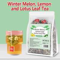 Sachets de thé aux feuilles de citron, de courge et de lotus, 100% pur, haute qualité, 30 unités, faible MOQ, mélanges personnalisés, énergie naturelle et vitalité