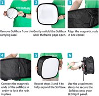 YEAH photographie Photo Studio réflexion couverture appareil photo reflex Flash Portable boîte souple diffuseur Softbox