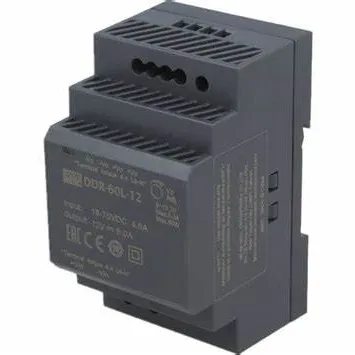 Mean Well-Convertidor de CC, fuente de alimentación, DDR-60L-12, 60W, 12V