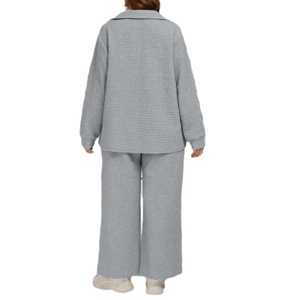 Conjunto de Dos Piezas para Mujer, Color Sólido, Holgado, Cómodo e Informal, en Oferta - Product Image 4