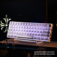 XVX Keycaps Crystal Jelly R2 Upgrade Side-Printed MDA Profile Gaming (78/122-Key) PBT Mechanical Keyboard Custom English