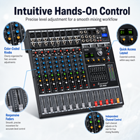 Console de mixage audio professionnelle EX-800 8 canaux, 99 effets DSP, égaliseur 7 bandes, USB, Bluetooth pour studio, scène, streaming en direct