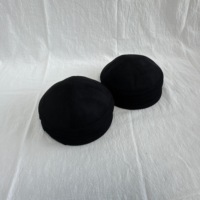 Kippah de Cuero Ecológico al por Mayor con Forro de Algodón 15-21cm para Bodas Judías, Bar Mitzvah, Personalizado OEM