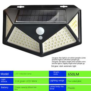 Meilleur vendeur 100 Led solaire alimenté PIR capteur de mouvement extérieur solaire applique murale IP65 étanche applique murale pour jardin - Product Image 5