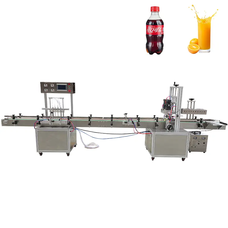 Tự động đa chức năng máy làm đầy chất lỏng tích hợp bốn vòi phun dây chuyền lắp ráp niêm phong máy Cola túi nước trái cây bao bì