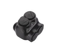Conectores de Cable Eléctrico Negros UL QMS-S3-0-2, Conectores Multi-Tap Aislados, Terminales LUG de Entrada de un Solo Lado, UL y No UL