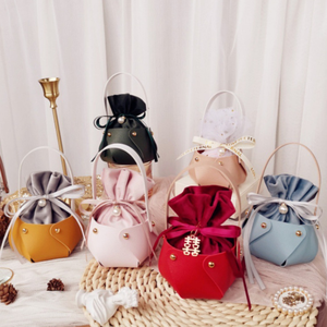 بو الجلود الزفاف مربع الحلوى حامل الحلوى حقيبة حلويات منظم الحلوى هدية للضيوف - Product Image 2