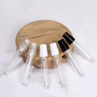 Flacon d'échantillon en verre de 2ml, 3ml, 5ml avec pulvérisateur à pompe à brouillard métallique 12/410