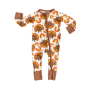 Mameluco de guinga de calabaza de manga larga sin MOQ para niñas de diseño personalizado de alta calidad - Product Image 4