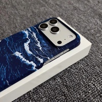 Nouvelle Tendance Coque de Téléphone Magnétique en Fibre de Carbone à Motif Vague Givré pour iPhone 17 16 15 14 Pro Max Plus – Protection Arrière Rigide