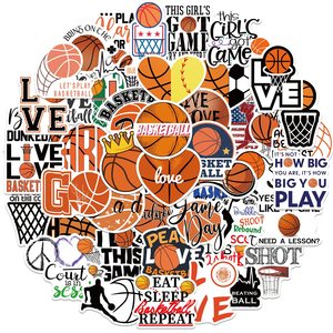 Adesivi da basket 50 pezzi adesivi sportivi <span class=keywords><strong>divertenti</strong></span> decalcomanie in vinile impermeabile per bottiglie d'acqua Skateboard per telefono per ragazzi adolescenti - Product Image 1
