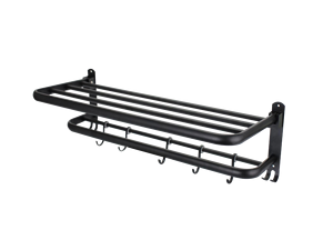 Modern Stainless Steel Single Foldable <strong>Bath</strong> Towel <strong>Rack</strong> Polish <strong>Black</strong> Painting Finish for Home or Hotel Use - Product Image 6