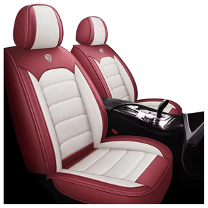 Housse de siège de <span class=keywords><strong>voiture</strong></span> universelle en cuir PU Nappa de haute qualité et durable pour cinq places, ensemble complet - Product Image 2