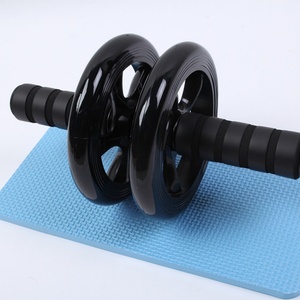 Roues d'exercice pour abdominaux en ABS, équipement <span class=keywords><strong>de</strong></span> musculation à domicile avec tapis <span class=keywords><strong>de</strong></span> sol et roulettes, matériel d'entraînement abdominal en plastique ABS - Product Image 2