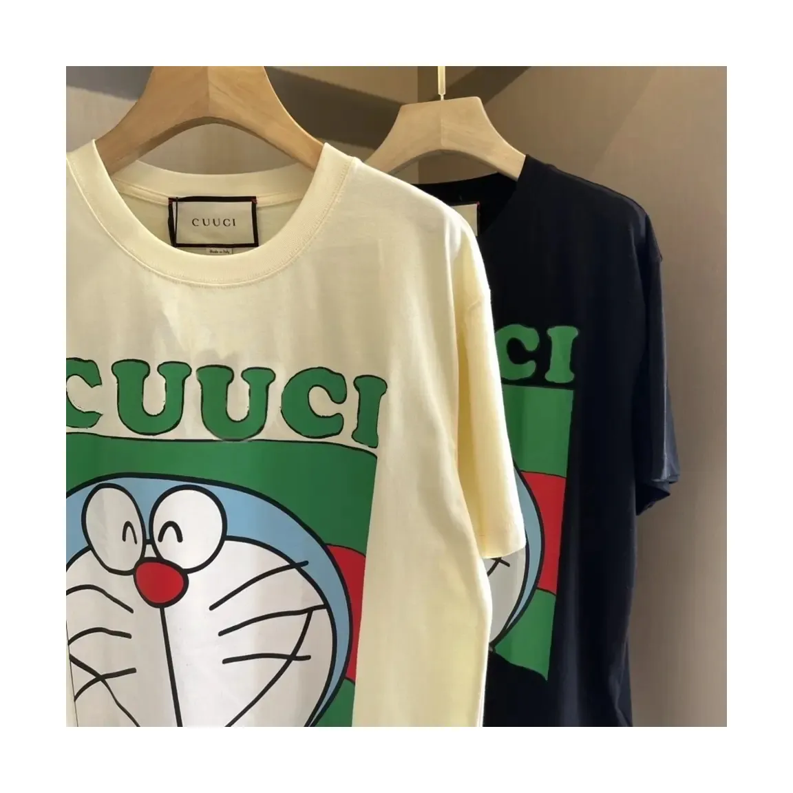 Thiết Kế Ban Đầu Gg Thương Hiệu Sang Trọng T-Shirt Doraemon Những Người Yêu Thích Ngắn Tay Áo Vòng Cổ Áo Lỏng T Áo Sơ Mi Bán Buôn