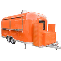 Petit bar mobile de 2 étages jaune clair entièrement équipé Coffee Van Cart Fast Food Trailer Caravan Export for Sale Canada