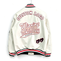 Vestes personnalisées pour hommes, style preppy, chaudes, hiver, manches de baseball, logo, tissu élégant