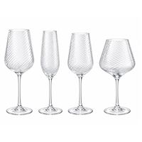 Ensemble de verres à vin en cristal texturé en spirale de luxe, verres à vin rouge, champagne, vin blanc pour mariage, banquet
