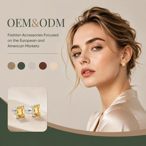 Large Order Custom Rectangle <b>Silver</b> <b>Stud</b> Earrings Common Citrine Minimalist Hypoallergenic Jewelry For Women - Product Image 1