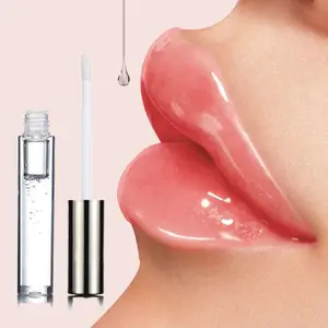 Özel ambalaj tüpü nem hyaluronik asit dudak dolgunlaştırıcı parlak özel etiket ile
